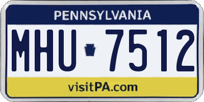 PA license plate MHU7512
