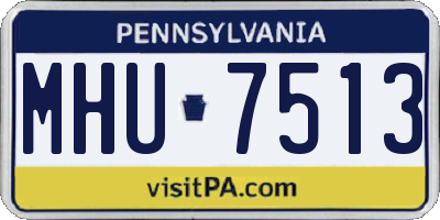 PA license plate MHU7513