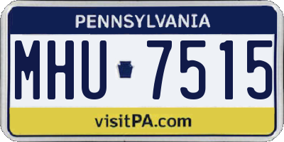 PA license plate MHU7515