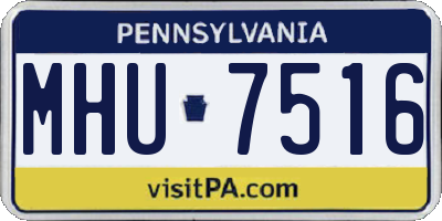 PA license plate MHU7516