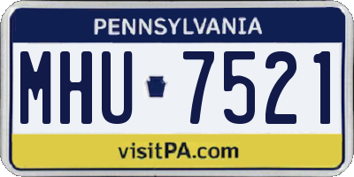 PA license plate MHU7521
