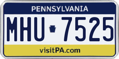 PA license plate MHU7525