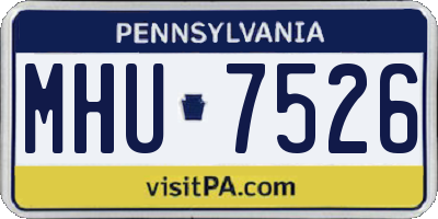PA license plate MHU7526