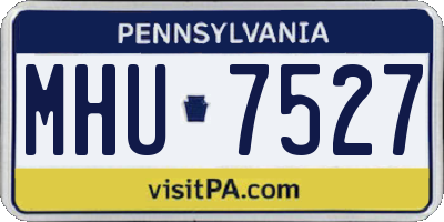 PA license plate MHU7527
