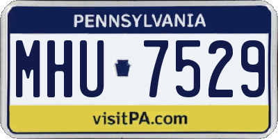 PA license plate MHU7529