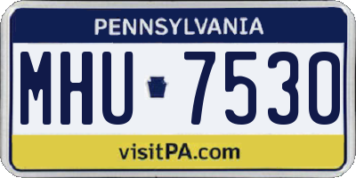 PA license plate MHU7530