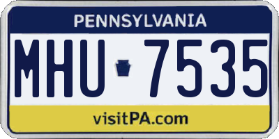 PA license plate MHU7535