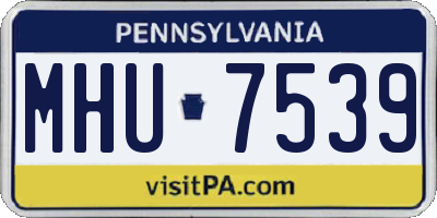 PA license plate MHU7539