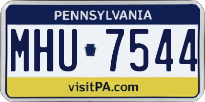 PA license plate MHU7544