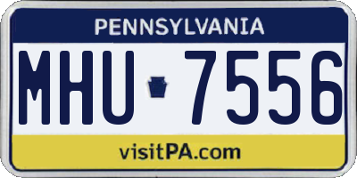 PA license plate MHU7556