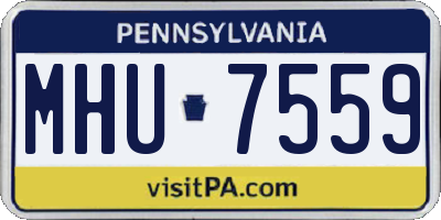 PA license plate MHU7559