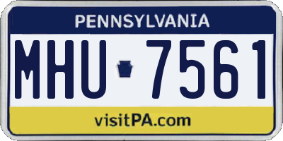 PA license plate MHU7561