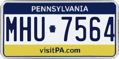PA license plate MHU7564