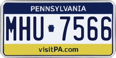 PA license plate MHU7566