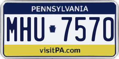 PA license plate MHU7570