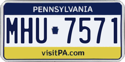 PA license plate MHU7571