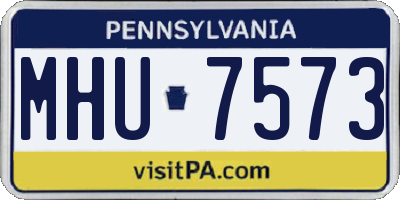 PA license plate MHU7573