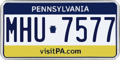 PA license plate MHU7577