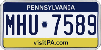 PA license plate MHU7589