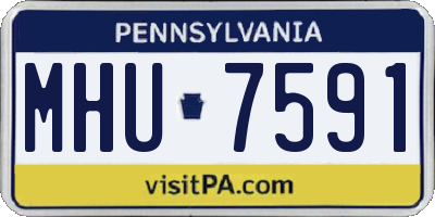 PA license plate MHU7591