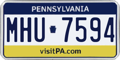 PA license plate MHU7594
