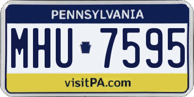 PA license plate MHU7595