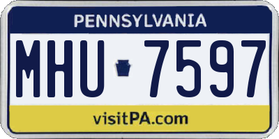 PA license plate MHU7597