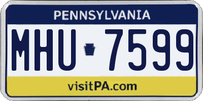 PA license plate MHU7599