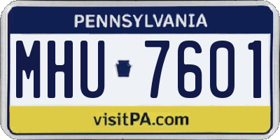 PA license plate MHU7601