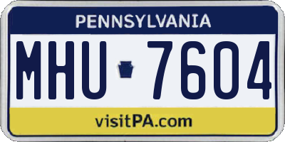 PA license plate MHU7604