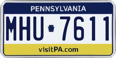PA license plate MHU7611
