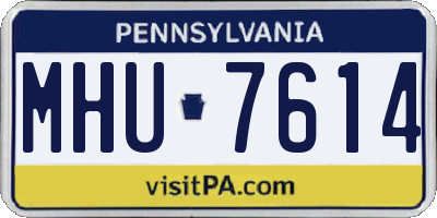 PA license plate MHU7614