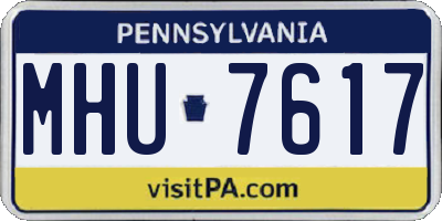 PA license plate MHU7617
