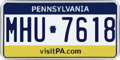 PA license plate MHU7618