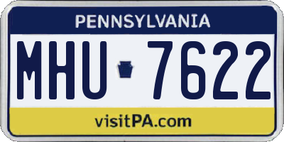 PA license plate MHU7622