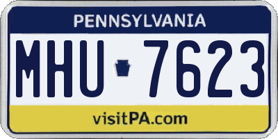 PA license plate MHU7623