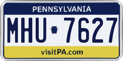 PA license plate MHU7627