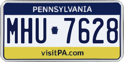 PA license plate MHU7628