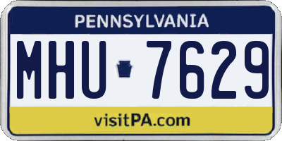 PA license plate MHU7629