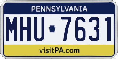 PA license plate MHU7631