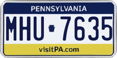 PA license plate MHU7635