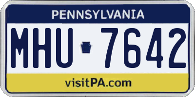 PA license plate MHU7642