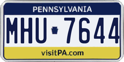 PA license plate MHU7644