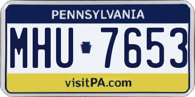 PA license plate MHU7653