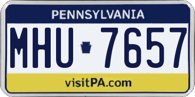 PA license plate MHU7657
