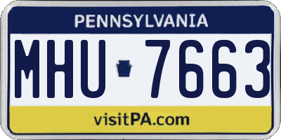 PA license plate MHU7663