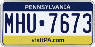 PA license plate MHU7673