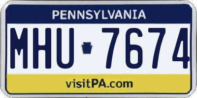 PA license plate MHU7674