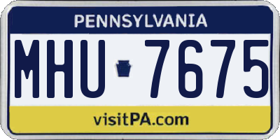 PA license plate MHU7675