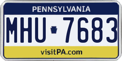 PA license plate MHU7683